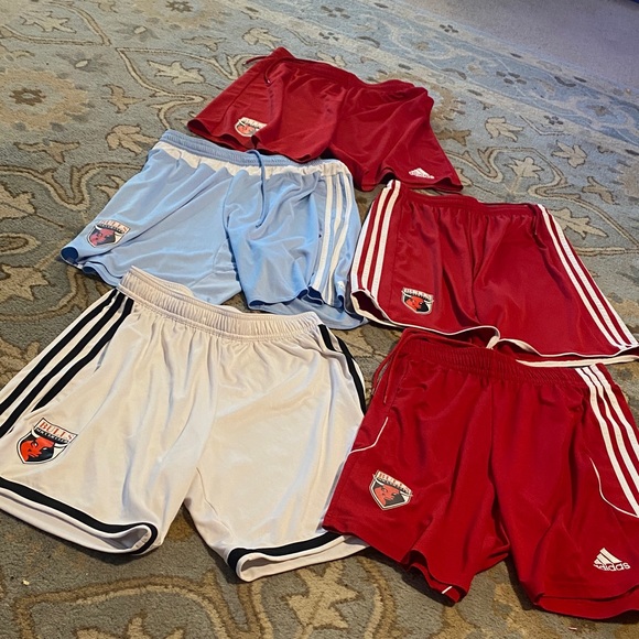 Adidas Red and Light Blue Soccer Shorts Collection M $100 5 pair